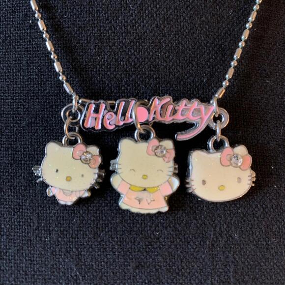 Hello Kitty Jewelry - hello kitty charms necklace and earrings set